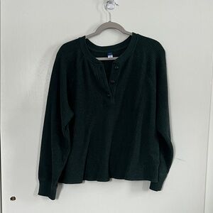 Old Navy Dark Green Long Sleeve Top